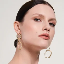 Kolczyki z nieregularnych ogniw z kolekcji New Stone