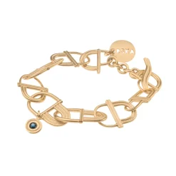 Łańcuchowa, złocona bransoletka z kolekcji Holos