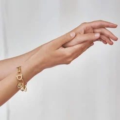 Łańcuchowa, złocona bransoletka z kolekcji Holos