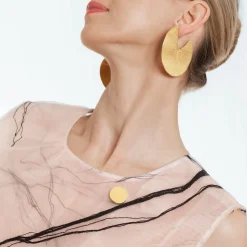 Artystyczne kolczyki koła z kolekcji Moon