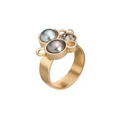 Artystyczny pierścionek z kryształami z kolekcji Soda