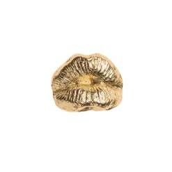 Artystyczny pin złote usta z kolekcji Body