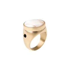 Artystyczny sygnet z masą perłową z kolekcji Parer