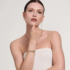 Asymetryczne kolczyki na sztyft z kryształem z kolekcji Thuja