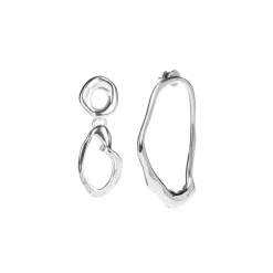 Asymetryczne kolczyki z kolekcji New Stone ze srebra