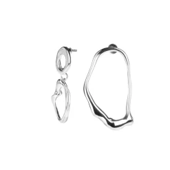 Asymetryczne kolczyki z kolekcji New Stone ze srebra