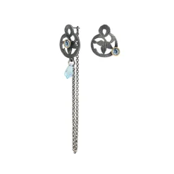 Asymetryczne, srebrne kolczyki z kolekcji Maroko