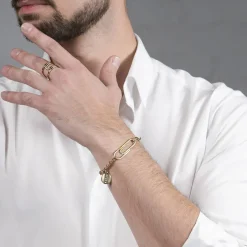 Bransoletka z zawieszką w kształcie spinacza z kolekcji Machiny