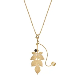 Brelok z ceramiką w kształcie liścia róży z kolekcji Monumental