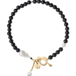 Czarno-biały naszyjnik z onyksami i perłami z kolekcji Parer