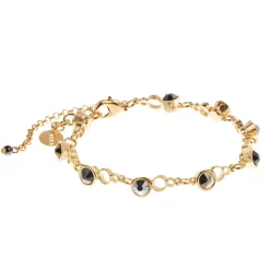 Delikatna, złota bransoletka z kryształami z kolekcji Soda