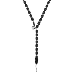 Drewniany naszyjnik ze srebrem w formie węża z kolekcji Kembali