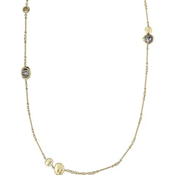 Długi, pozłacany naszyjnik z pieczęciami z kolekcji Semios