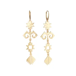 Długie, geometryczne kolczyki z kolekcji Eternal