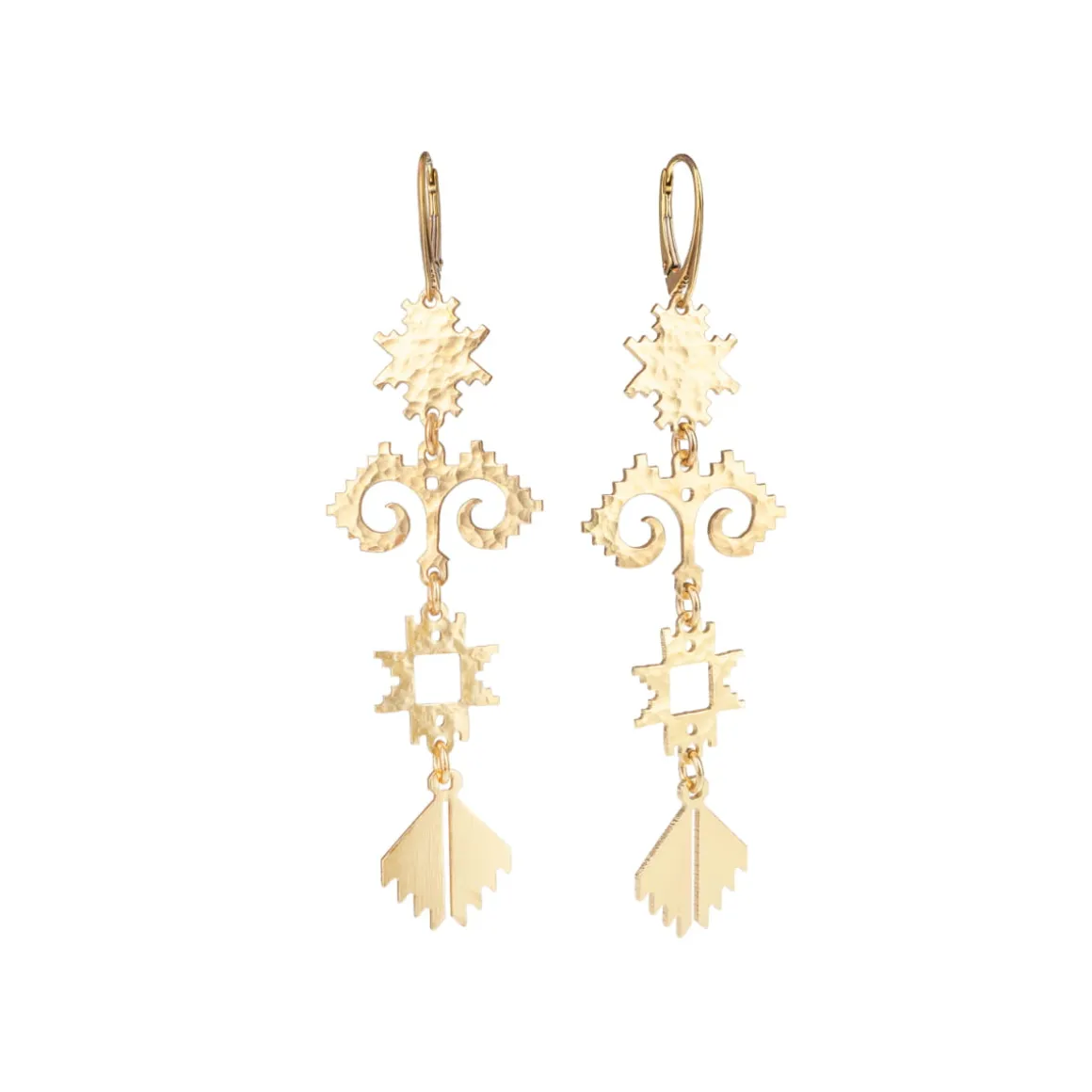 Długie, geometryczne kolczyki z kolekcji Eternal