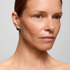 Długie kolczyki z czarnymi turmalinami z kolekcji Aurora