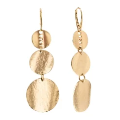 Długie, wiszące kolczyki z kolekcji Rundo