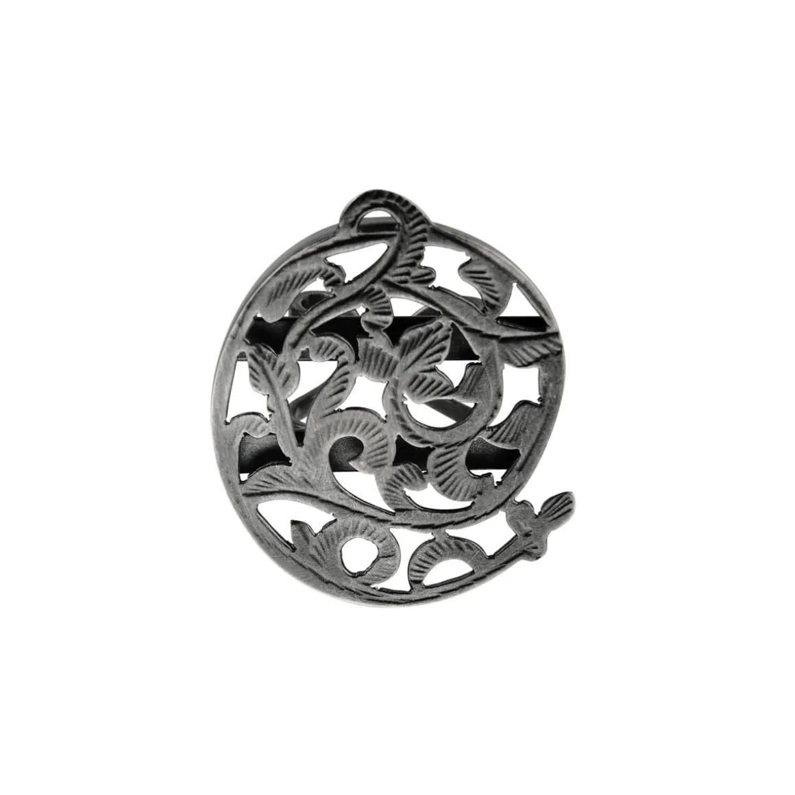 Duży pierścionek z ażurowym, floralnym zdobieniem z kolekcji Maroko