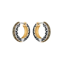 Dwustronne, ręcznie zdobione kolczyki koła z kolekcji Minakari