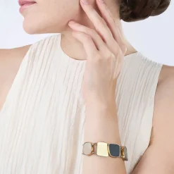 Efektowna bransoletka z kolorową ceramiką z kolekcji Monumental