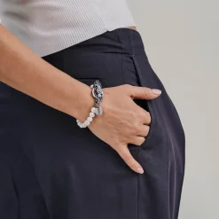 Elegancka bransoletka z perłami i kryształami z kolekcji Soda