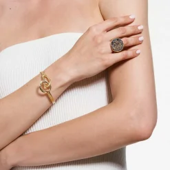 Elegancka, złota bransoletka bangle z kolekcji New Stone