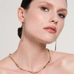 Eleganckie smukłe kolczyki z kolekcji New Stone