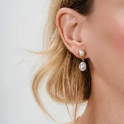 Eleganckie, złote kolczyki z kolekcji Parer