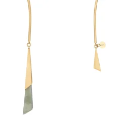 Geometryczna kolia z zielonym jadeitem z kolekcji Guatemala