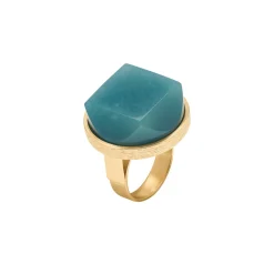 Geometryczny pierścionek z jadeitem z kolekcji Guatemala