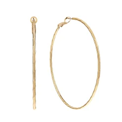 Kolczyki cienkie złote koła z kolekcji Machiny