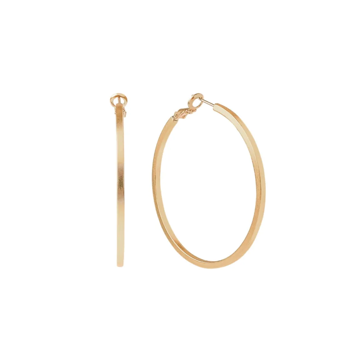 Kolczyki duże złote koła z kolekcji Machiny