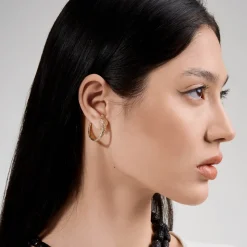 Kolczyki koła z wężowym motywem z kolekcji Kembali