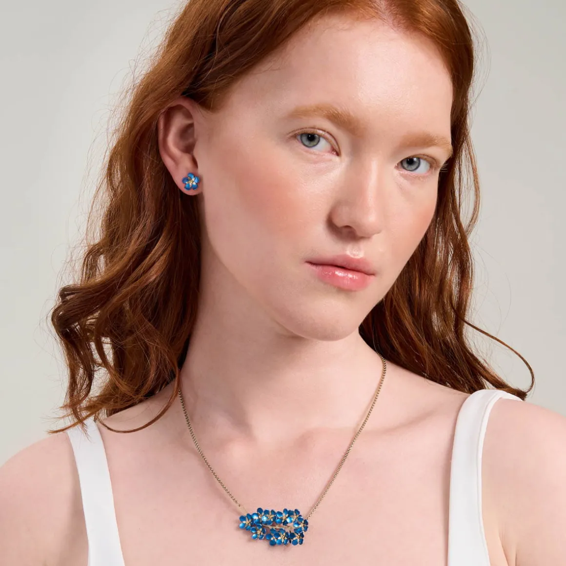 Kolczyki niezapominajki z kolekcji Plantis