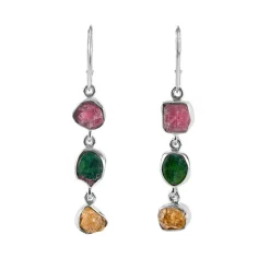 Kolczyki z kolorowymi turmalinami z kolekcji Aurora