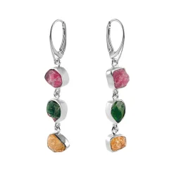 Kolczyki z kolorowymi turmalinami z kolekcji Aurora