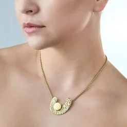 Krótki naszyjnik z kolekcji Moon z asymetryczną zawieszką