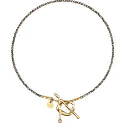 Krótki naszyjnik z pirytów z kolekcji Meteoros