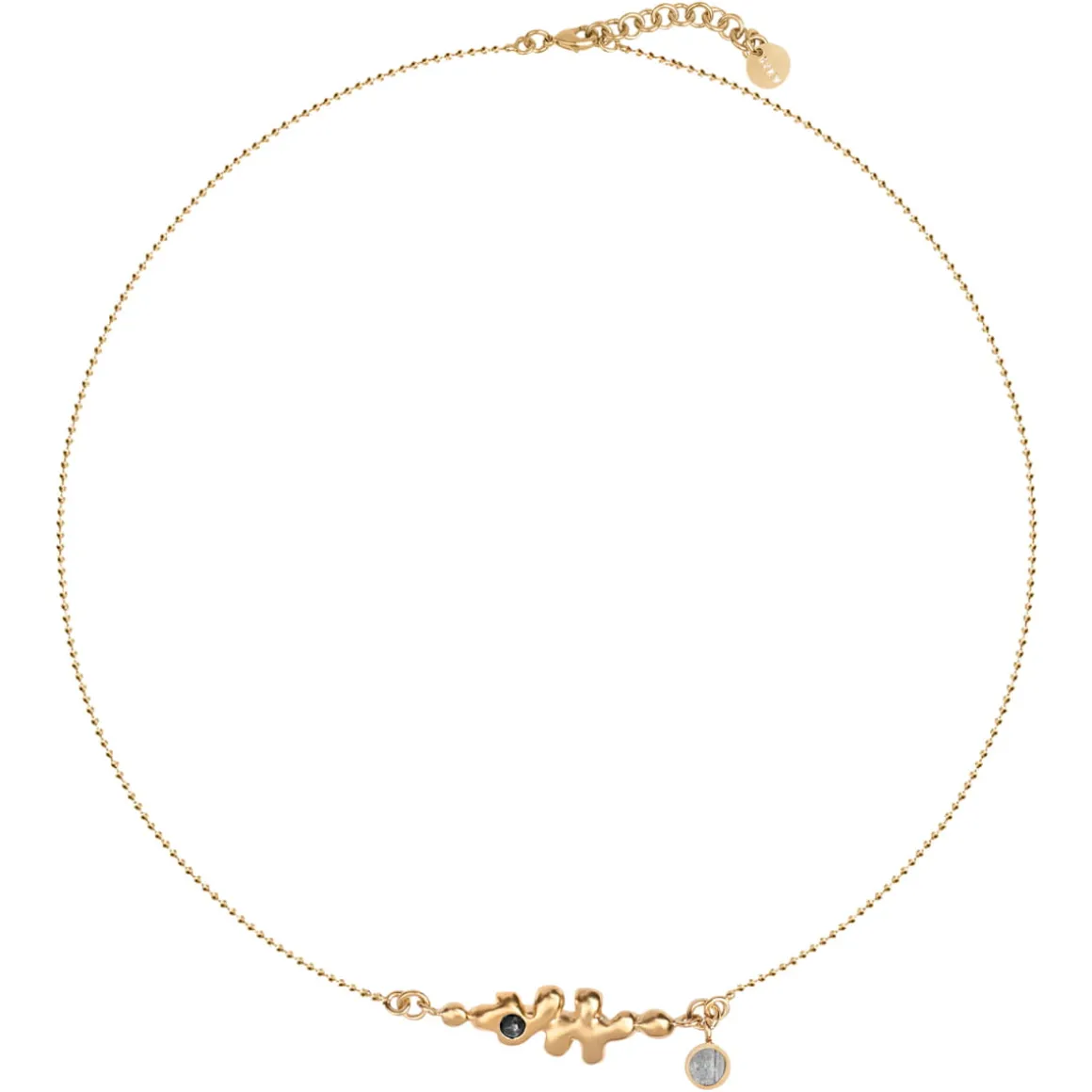 Krótki naszyjnik z zawieszką z meteorytem z kolekcji Meteoros