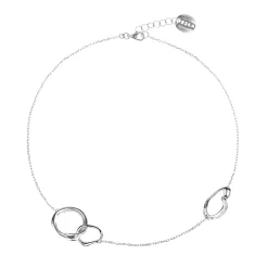 Krótki srebrny naszyjnik z zawieszkami z kolekcji New Stone