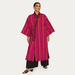 Limitowane, fuksjowe kimono MAXI z kolekcji Guatemala