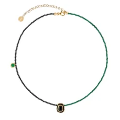 Naszyjnik z ciemną, dwustronną zawieszką z kolekcji Minakari