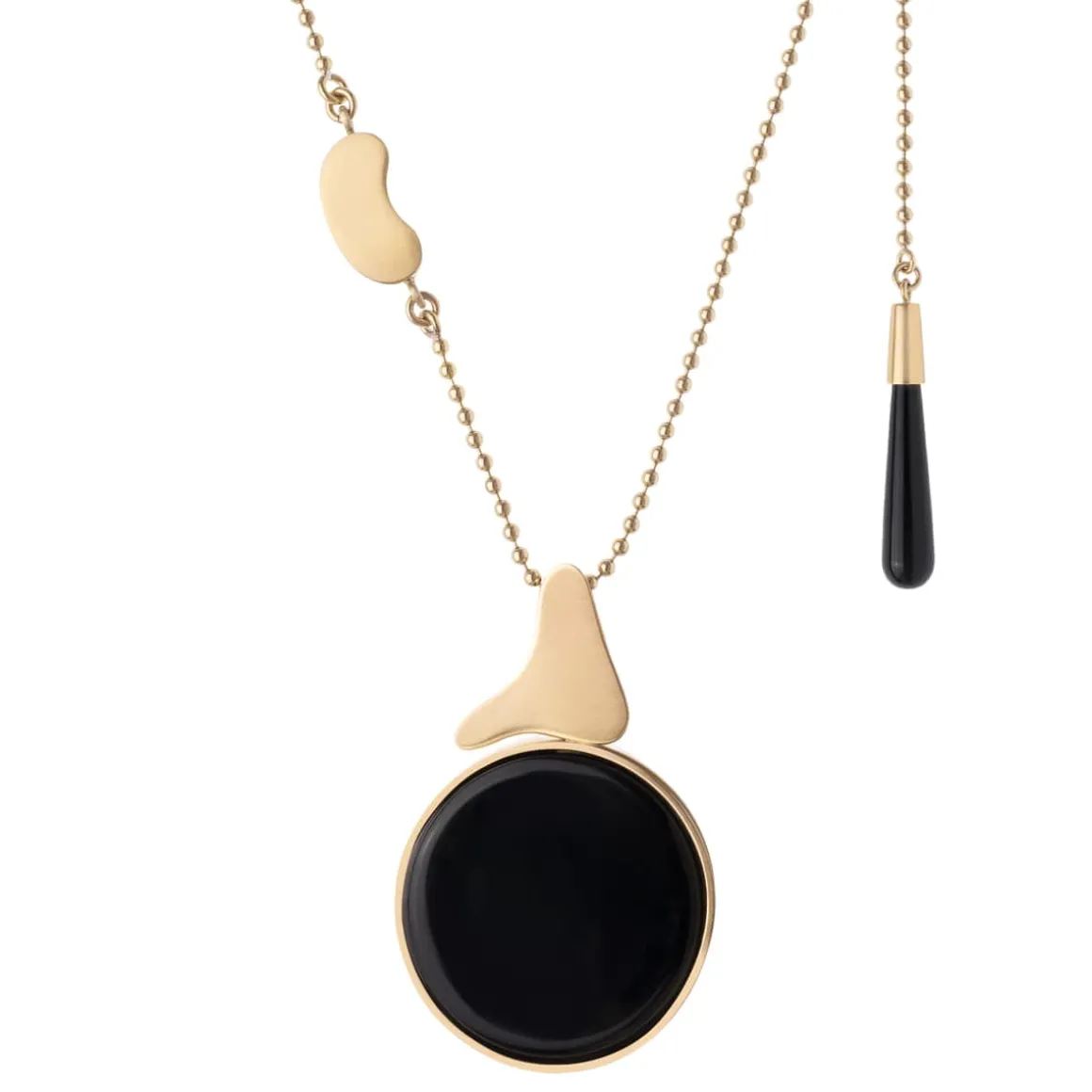 Naszyjnik z dwustronną zawieszką z onyksem z kolekcji Parer