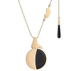 Naszyjnik z dwustronną zawieszką z onyksem z kolekcji Parer