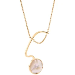 Naszyjnik z zawieszką w kształcie ust z masy perłowej z kolekcji Kembali