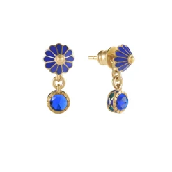 Niebieskie, wiszące kolczyki z kolekcji Minakari