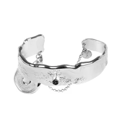 Nieregularna srebrna bransoletka z kolekcji New Stone