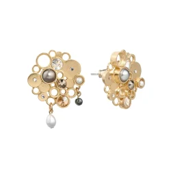 Okrągłe kolczyki z kryształami z kolekcji Soda