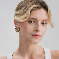 Okrągłe kolczyki z kryształami z kolekcji Soda