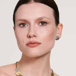 Okrągłe, srebrne kolczyki z kolekcji Rundo